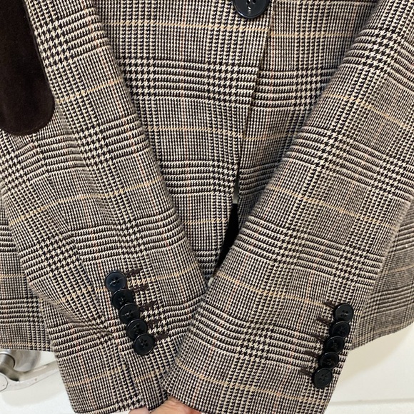 NWT Zara Woman Wool Blend Herringbone Blazer - Sz S - Picture 5 of 9